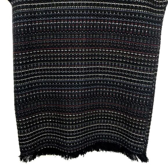 Zara Trafauc Black Colorful Chunky Tweed Fringe Mini Dress - Picture 8 of 14